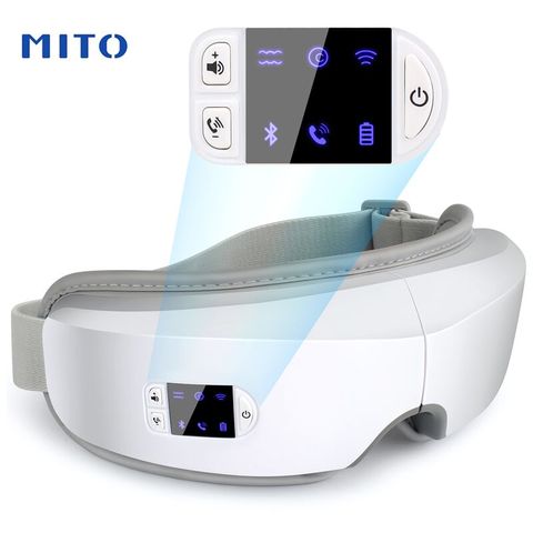MITO – masseur oculaire LED à Air chaud, Vibration, appel Bluetooth, soulage la Fatigue oculaire, élimine ► Photo 1/6
