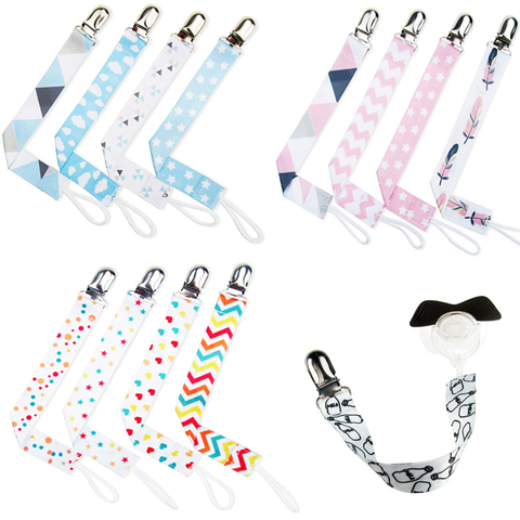 4 pièces bébé attache-sucette chaîne porte-ruban sucette sucette Clips laisse ceinture porte-mamelon pour l'alimentation du nourrisson ► Photo 1/6