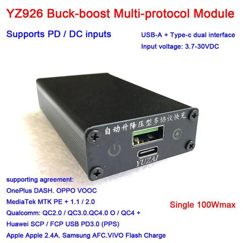 Module de charge rapide PD 100W cc QC adaptateur de charge rapide TYPE-C USB cc 12V 24V entrée protocole complet QC 40 3.0 Huawei SCP FCP PD ► Photo 1/1