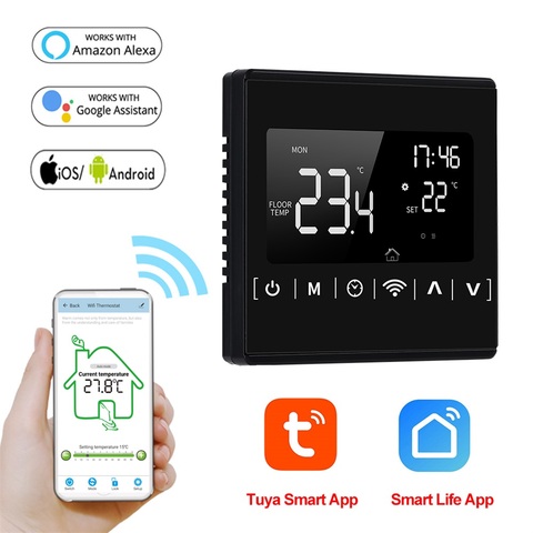 AVATTO – Thermostat WiFi intelligent tuya pour chauffage électrique au sol, appareil pour chaudière à eau et à gaz, contrôleur de température à distance, pour Google Home utilisant Alexa ► Photo 1/6