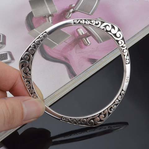 Bracelets tibétains en argent sterling nouveauté 925 pour femmes, bijoux de luxe, manchette, offre spéciale, livraison gratuite S925 ► Photo 1/5