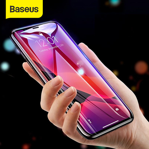 Baseus 2 pièces 0.3mm protecteur d'écran pour iPhone 12 11 Pro Xs Max X verre trempé protecteur d'écran pour iPhone 12 Pro Max verre ► Photo 1/6