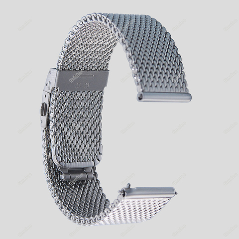 Bracelet de montre en acier inoxydable milanais robuste en maille de requin pour hommes 18/20/22mm ► Photo 1/5