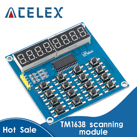 Kit DE BRICOLAGE Pièces TM1638 8 Bits Tube Numérique LED Module Clavier Scan et Module D'affichage ► Photo 1/6