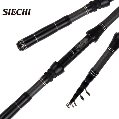Canne à pêche Spinning en fibre de carbone, 1.8m 2.1m 2.4m 2.7m, m Power, au leurre, 10 à 30g ► Photo 1/6