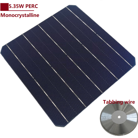 Pour les kits de panneaux solaires bricolage 250W 24V 50pcs cellules solaires monocristallines PERC à haut rendement + assez de fil de tabulation ► Photo 1/4