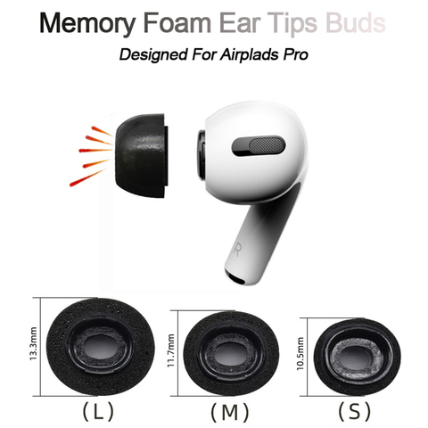 Isolat de bruit mousse à mémoire embouts d'oreille pour Airpods Pro remplacement écouteurs couverture protection écouteurs bouchons d'oreilles pour Apple Airpods Pro ► Photo 1/6