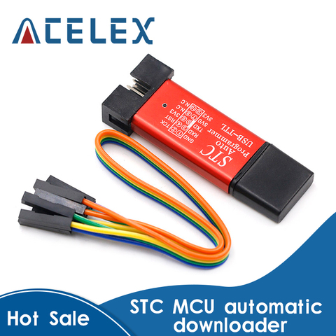 Programmateur automatique MCU STC 51, programmateur automatique, 3.3V 5V, universel/double tension, câble de téléchargement USB vers TTL ► Photo 1/6