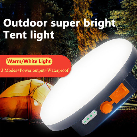 9900mAh LED tente lumière Rechargeable lanterne Portable d'urgence nuit marché lumière en plein air Camping ampoule lampe lampe de poche maison ► Photo 1/6