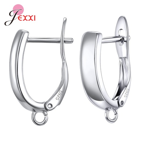 Livraison directe véritable 925 en argent Sterling boucles d'oreilles résultats pour bijoux à bricoler soi-même accessoire haute qualité femmes filles bijoux composant ► Photo 1/6