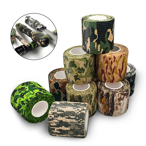 Bande de Camouflage tactique 5cm * 4.5M bande de Camouflage auto-adhésive chasse en plein air tir furtif bande fusil pistolet Stretch couverture ► Photo 1/6