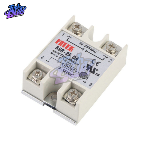 Relais à semi-conducteurs SSR-25A SSR-40A SSR-100DA 25A 40A 100A 3-32V DC à 24-380V AC SSR 25DA 40DA 100DA interrupteur de commande ► Photo 1/6