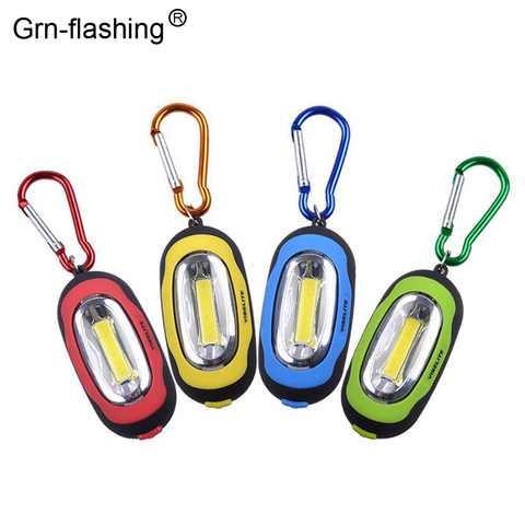 Mini 3 Modes Portable COB LED Porte-clés Lampe De Poche Étanche Clé Chaîne Handy Torche Flash Nuit Lumière Lampe Pour La Chasse ► Photo 1/6