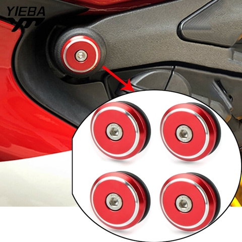Bouchons de cadre de moto en aluminium, couvercle de trou de cadre de décoration pour Ducati 899 959 1199 Panigale / S Panigale V4 S accessoires ► Photo 1/6