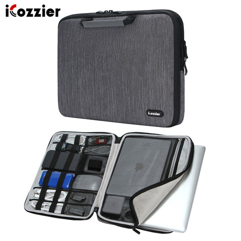 ICozzier 11.6/13/15.6 pouces poignée accessoires électroniques sacoche pour ordinateur portable sac de protection pour 13 