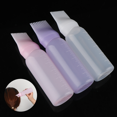 Applicateur de colorant pour les cheveux bouteilles de brosse teinture shampooing bouteille peigne à huile cheveux colorant bouteille applicateur outils de coloration des cheveux outil de coiffure ► Photo 1/6