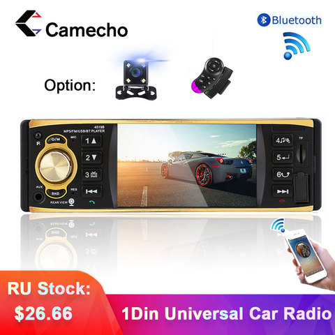 Autoradio Camecho 1 din 4022D Autoradio FM lecteur Audio de voiture 4.1 ''Bluetooth Autoradio avec caméra de recul télécommande ► Photo 1/6