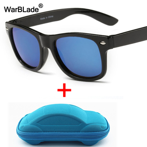 WarBLade-lunettes de soleil pour enfants, Anti-uv, revêtement, pour garçons et filles, lentille, Protection UV 400 avec étui ► Photo 1/6