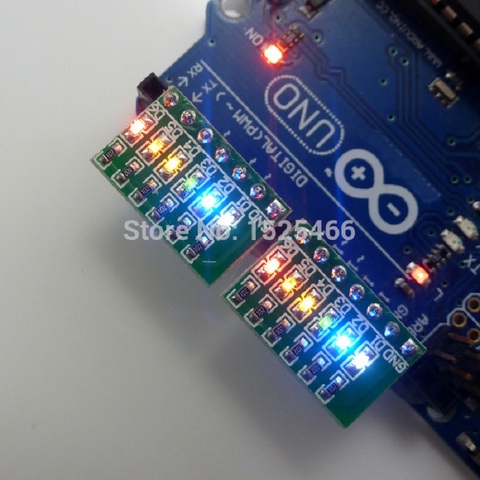 Carte de prototypage rapide multicolore, 2 pièces, 3.3V 5V 12V 6bits, LED 2.54mm PIN 0603, pour Arduino UNO MEGA2560 LoL, PCB ► Photo 1/6