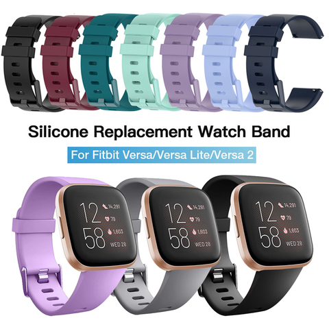 Accessoires sangle pour Fitbit Versa 2 bande souple Silicone poignet étanche remplacement bracelet de montre pour Fitbit Versa/Versa 2 ► Photo 1/6