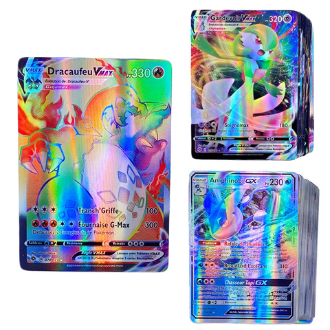 Jeu de cartes pokémon françaises, étiquette équipe GX Vmax, brillantes, jeu de commerce, jeu de combat, jouet pour enfants, 500 pièces ► Photo 1/6