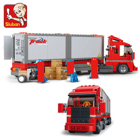 Kit de blocs de construction pour enfants, 345 pièces, ville de fret, grand camion, modèle de voiture, briques de créateur, bricolage, loisirs ► Photo 1/3