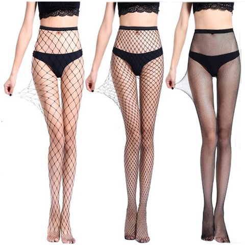 Sexy femmes collants résille bas Lingerie petit milieu grande maille filets de poisson collants Anti crochet Nylon Collant Collant ► Photo 1/6