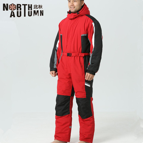 Hiver chaud hommes en plein air Ski combinaisons thermique étanche coupe-vent Ski costumes mâle snowboard une pièce Snowsuit vêtements chauds ► Photo 1/6