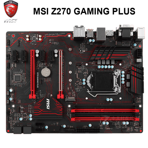 MSI Z270-carte mère pour GAMING PLUS, LGA1151, DDR4, pcie 3.0/1151 Intel Z270 Core i7/i5/i3, carte mère pour ordinateur de bureau ► Photo 1/6