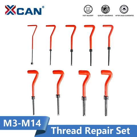 XCAN-jeu de réparation de fils métriques M3/M4/M5/M6/M7/M8/M10/M12/M14, pour restaurer les outils de réparation de fils endommagés filetage Inserts ► Photo 1/5