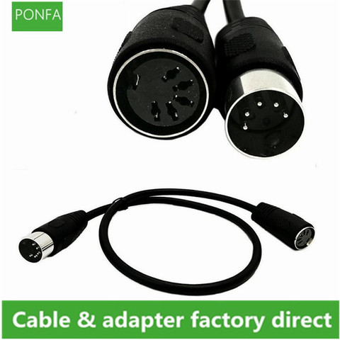 Câble Din 5pin rallonge MIDI câble MIDI 5 broches DIN mâle à femelle Audio MIDIAT câble adaptateur pour clavier MIDI 0.5M 1.5M 3M ► Photo 1/1