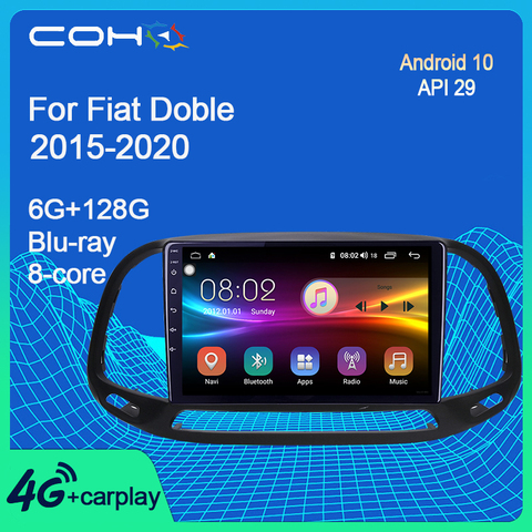 COHO – autoradio Android 10, Navigation Gps, Octa Core, 6 go/2015 go, lecteur multimédia pour voiture Fiat Doblo (2022 – 128) ► Photo 1/6