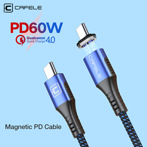 CAFELE magnétique USB C PD câble de charge 5A USB C câble de charge QC4.0 Type C câble pour iPhone huawei xiaomi samsung chargeur rapide ► Photo 1/6