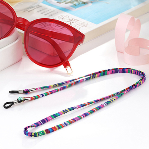 Lunettes de soleil en coton Style ethnique | 5mm de large, lanière de lunettes, sangle de cou, cordon de corde, cordon de lunettes ► Photo 1/6