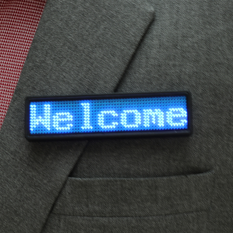 Badge électronique programmable de haute qualité, étiquette clignotante à LED, contrôle par application Bluetooth, mini affichage LED, cadeau ► Photo 1/6