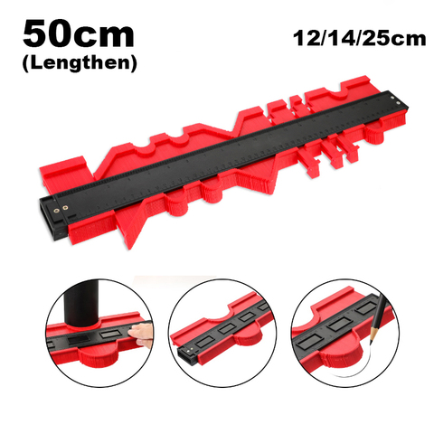 Jauge de profil de Contour en plastique 5/20 pouces, outil de mesure de marquage en double, carreaux de bois stratifiés, outils de règle Radian ► Photo 1/6