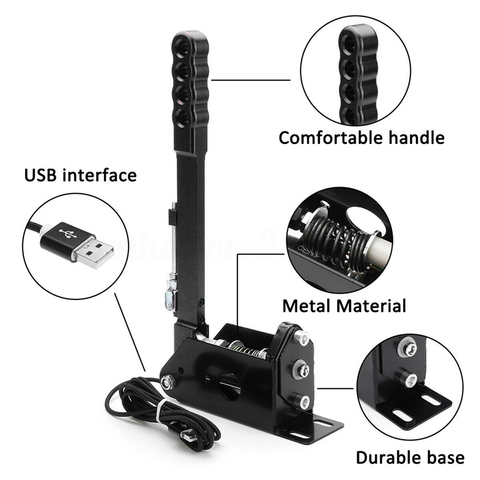 JQSKUNP pince de frein à main SIM 14 bits USB pour jeux de course Logitech G25/G29/T300/T500 FANATECOSW pour montage de frein à main de saleté LFS ► Photo 1/6