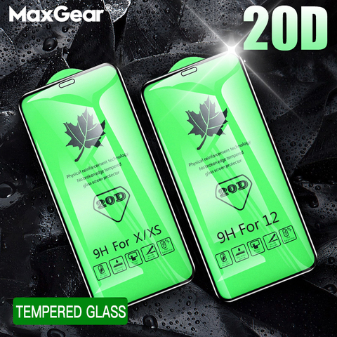 Protecteur d'écran pour iPhone, Film à couverture complète en verre trempé 20D pour modèles 6 6s 7 8 Plus SE 11 12 mini Pro X XR XS Max ► Photo 1/6