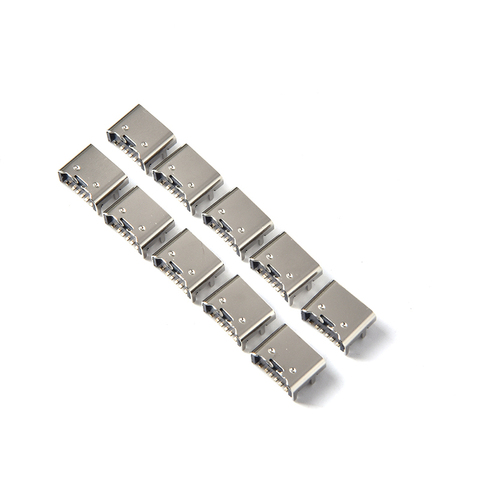 10 pièces/lot 6 broches SMT prise connecteur Micro USB Type C 3.1 Placement femelle SMD DIP pour la conception de carte PCB bricolage charge à courant élevé ► Photo 1/6