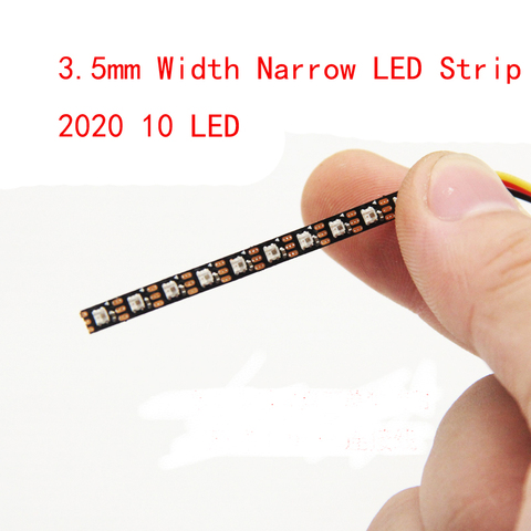 Puce de carte à bande flexible WS2812, 3.5mm de largeur, 5V avec puce 10 LED 2022 RGB IC intégré, 50mm de longueur, pour course de hoop FPV ► Photo 1/4