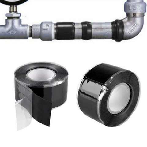 Connecteur de tuyau d'eau de jardin noir 1 pièce, outils utiles, bande de réparation étanche en Silicone ► Photo 1/6