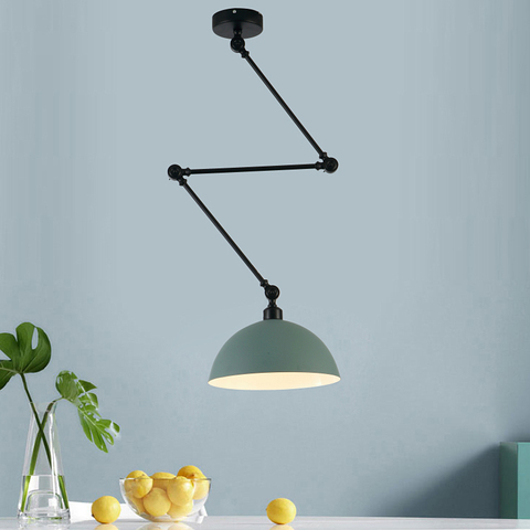 Lampe suspendue en Aluminium au Design nordique, Design à Long bras réglable, luminaire d'intérieur d'intérieur, idéal pour un salon, une chambre à coucher ou une salle à manger, LED ► Photo 1/5