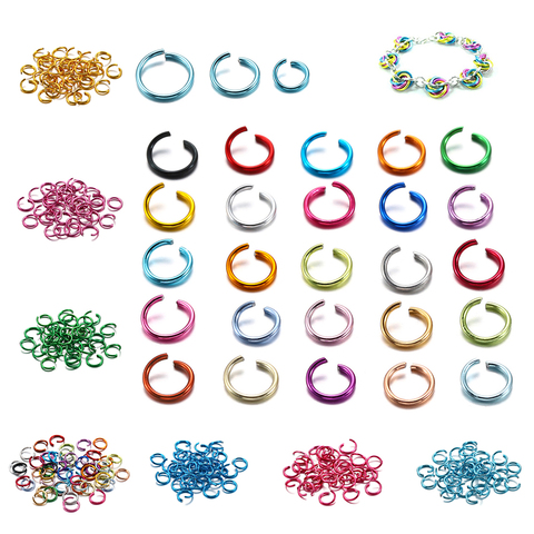 Lots d'anneaux connecteur colorés, pour fabrication de bijoux, 300 pièces, disponibles en 6, 8, 10 mm ► Photo 1/6