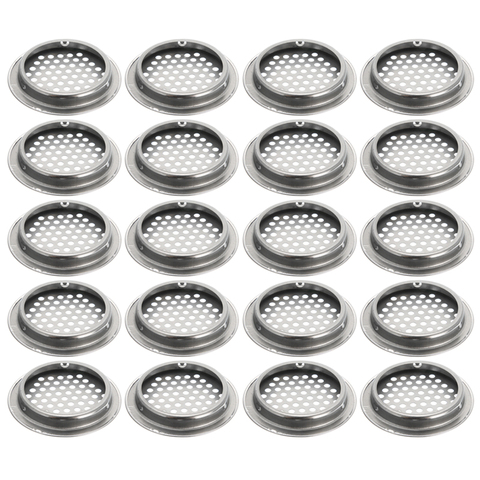 20pcs Grille de Ventilation d'échappement placard de Ventilation en acier inoxydable Grille fendue pour pièces de Circulation d'air de garde-robe ► Photo 1/6