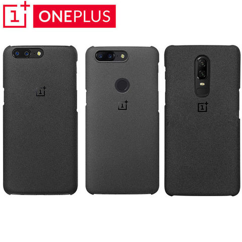 Pour Oneplus 7/7 Pro/6 6T/ 8T / 5T 7T/7T 8 Pro 100% Officiel OnePlus Véritable Grès Mat Arrière Mince Coque Peau Couverture ► Photo 1/6