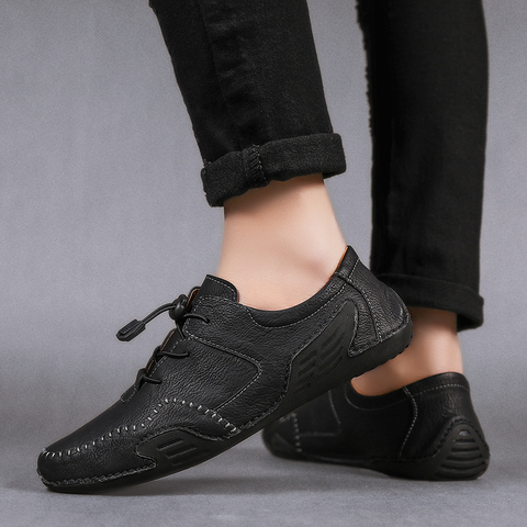 Décontracté hommes en cuir véritable chaussures bateau homme chaussures mocassins Mocassin hommes mocassins homme sans lacet conduite marque Desinger ► Photo 1/6