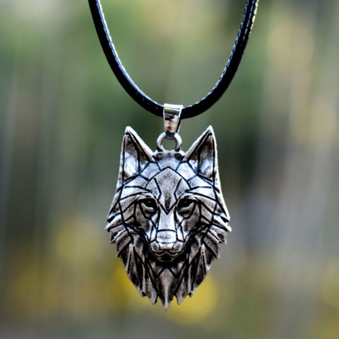 SanLan-collier géométrique, 1 pièce, collier loup, animal sauvage ► Photo 1/6