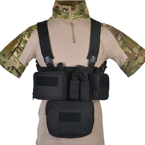 Gilet tactique de plate-forme de poitrine en Nylon pour hommes, Pack militaire cintre en duvet de Magazine, pochette utilitaire pour le ventre, accessoires de chasse pour Airsoft pour hommes ► Photo 1/6