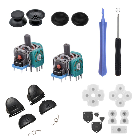 Pièces de rechange originales Kit d'outils de contrôleur pour Playstation 4 PS4 accessoires 3D tournevis à bascule Joystick tête de champignon ► Photo 1/6