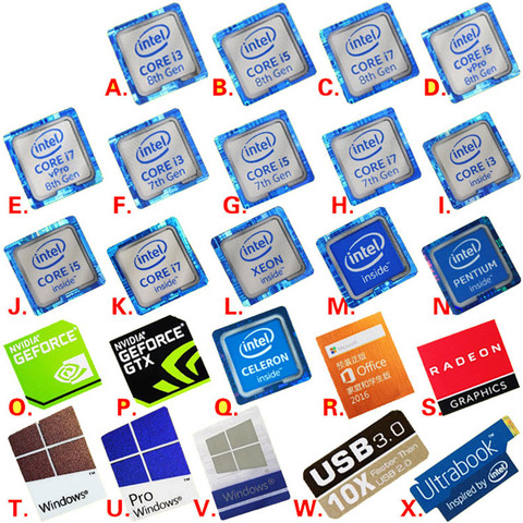 Étiquette autocollante Dolby, processeur Intel Xeon Pentium Celeron i3/i5/i7, 6/7/8e génération, Original, vente en gros, nouvelle collection ► Photo 1/1